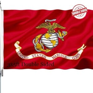 United States Marine Corps Red Flag - Double Sided